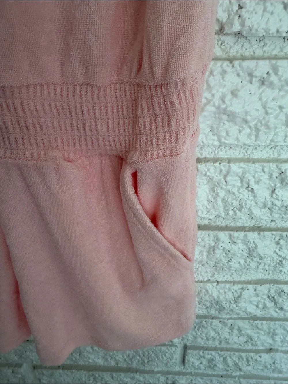 Chaser Girls' Light Pink Terry Swim Coverup Romper